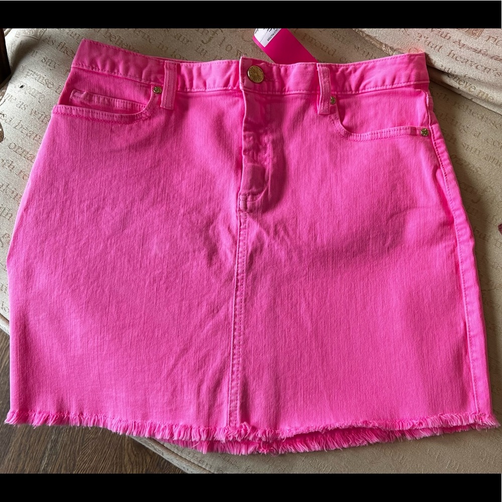 New Lilly Pulitzer Kooper skirt hot pink 4